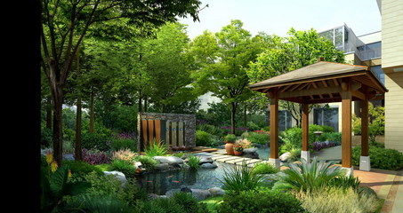 园林景观设计利器 2012年朴枫园林景观建筑后期效果图PSD源文件资源分享