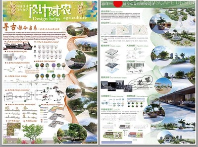 2024年景观园林与建筑设计视觉呈现 竞赛风展板、PS模板与分层素材全解析